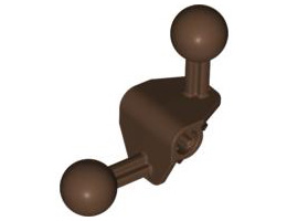 Bionicle Ball Joint 4 x 4 x 2 90 Degree with 2 Ball Joints and Axle Hole: {земно оранжев}
