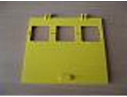 Garage Door 1 x 12 x 9 with Three Windows, Locking Dual 2 Finger Hinges: {ярко жълт}