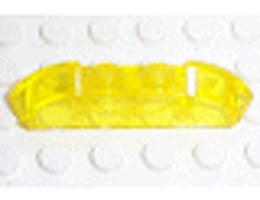 Slope, Curved 4 x 1 with Two Studs: {прозрачно жълт}