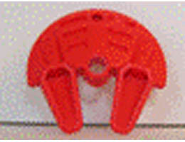 Bionicle Weapon 5 x 5 Shield with Dual Scoop Prongs: {ярко червен}