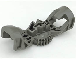 Bionicle Rahkshi Torso, Gear 7 Tooth with 3 Axle Holes: {тъмно сив}