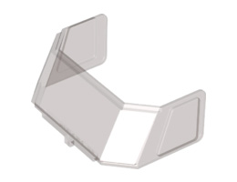 Glass for Windscreen 4 x 6 x 4 Cab with Hinge (45406): {прозрачно кафяв}