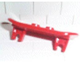 Minifigure, Utensil Skateboard with Mag Wheel Holders: {ярко червен}