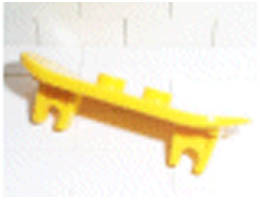 Minifigure, Utensil Skateboard with Mag Wheel Holders: {ярко жълт}