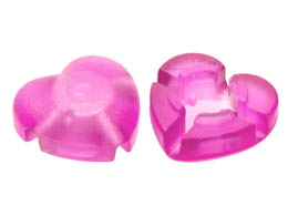 Clikits Icon, Heart 2 x 2 Small with Hole: {прозрачен умерено червеникаво виолетов}