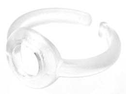 Clikits Ring, Narrow Band with Hole in Top, Fits Child's Finger: {прозрачен}
