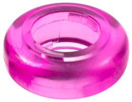 Clikits Bead, Ring Thick Small with Hole: {прозрачен умерено червеникаво виолетов}