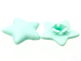 Clikits Icon, Star 2 x 2 Small with Pin, Frosted (Solid and Transparent Colors): {светло синьо-зелен}