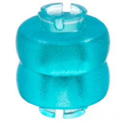Clikits Bead, Ring Thick Small Double with 2 Pins: {прозрачно светло син}