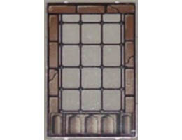 Glass for Window 1 x 4 x 5 with Brown Brick Border Pattern: {прозрачен}