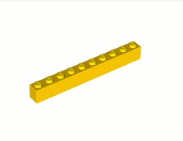 Тухличка 1X10: {ярко жълт}