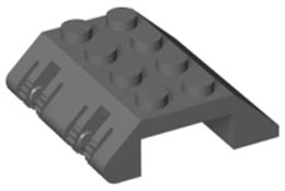 Slope 45 4 x 4 Double with Locking Hinge: {тъмно каменно сив}