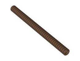 Hose, Ribbed 7mm D. 13L: {земно оранжев}