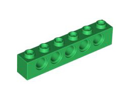 Техническа тухличка 1X4 Ø4,9: {тъмно зелен}