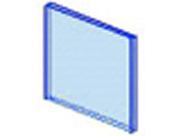 Glass for Window 1 x 4 x 3 : {прозрачно флуорисциращо син}