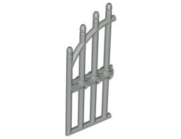 Врата 1 x 4 x 9 сводеста порта с решетки и три шипа: {сив}