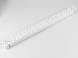 Brick, Modified 2 x 24 with Peg at each End: {бял}
