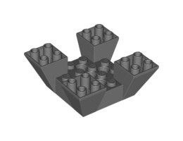 Ъглеста тухличка с щракалка 6X6X2: {тъмно каменно сив}