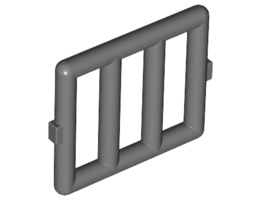 Bar 1 x 4 x 3 Window Grille: {тъмно каменно сив}