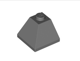 Ъглова тухличка 2X2/45° отвън: {тъмно каменно сив}