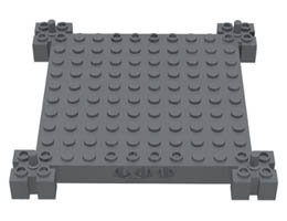 Brick, Modified 12 x 12 Base: {тъмно каменно сив}