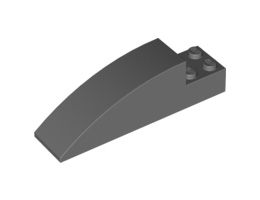 Slope, Curved 8 x 2 x 2: {тъмно каменно сив}