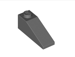 Покривна плочка 1X3/25°: {тъмно каменно сив}
