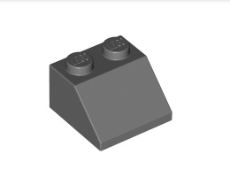 Покривна плочка 2X2/45°: {тъмно каменно сив}