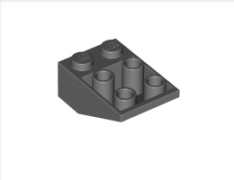 Покривна плочка 2X3/25° инверсна : {тъмно каменно сив}