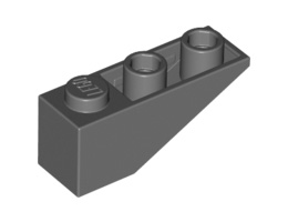 Покривна плочка 1X3/25° инверсна: {тъмно каменно сив}