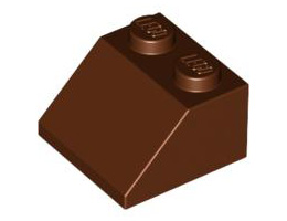 Покривна плочка 2X2/45°: {червеникаво-кафяв}