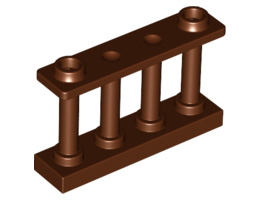 Ограда 1X4X2 с 2 пъпки: {червеникаво-кафяв}