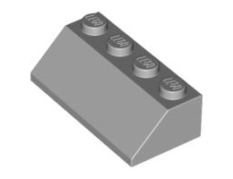 Покривна плочка 2X4/45°: {умерено каменно сив}