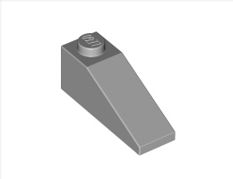 Покривна плочка 1X3/25°: {умерено каменно сив}