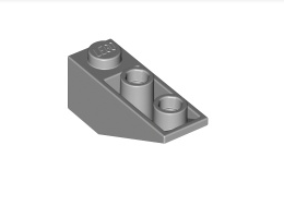 Покривна плочка 1X3/25° инверсна: {умерено каменно сив}