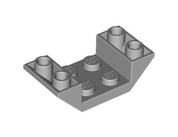 Покривна плочка 4X2/45° инверсна: {умерено каменно сив}