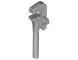 Minifigure, Utensil Tool Pipe Wrench: {умерено каменно сив}