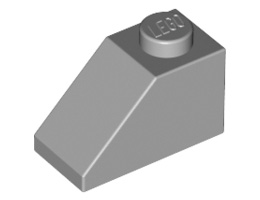 Покривна плочка 1X2/45°: {сив}
