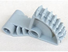 Technic, Arm 2 x 5 with 1/4 Gear 8 Tooth Double Bevel: {умерено каменно сив}