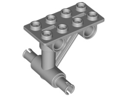 Плочка 2X4 с щракалки 4XØ4,85: {умерено каменно сив}