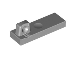 Плочка 1X3 с коляно върху горната част : {умерено каменно сив}