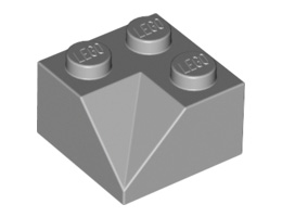 Ъглова тухличка 2X2/45° отвътре : {умерено каменно сив}