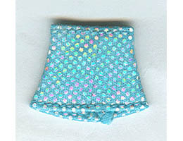 Belville, Clothes Skirt Short, A-Line with Silver Faux Sequins: {умерено синьо-зелен}