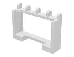 Hinge Vehicle Roof Holder 1 x 4 x 2: {бял}