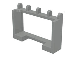 Hinge Vehicle Roof Holder 1 x 4 x 2: {сив}