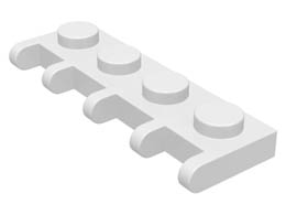 Hinge Vehicle Roof Holder 1 x 4: {бял}