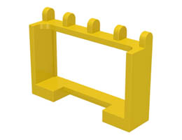 Hinge Vehicle Roof Holder 1 x 4 x 2: {ярко жълт}
