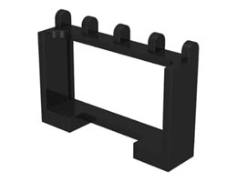Hinge Vehicle Roof Holder 1 x 4 x 2: {черен}