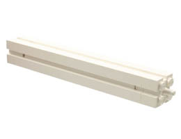 Support 2 x 2 x 12 with Grooves and Top Peg, Smooth on All Sides: {бял}