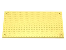 Brick, Modified 12 x 24 with Peg at each Corner: {студено жълт}